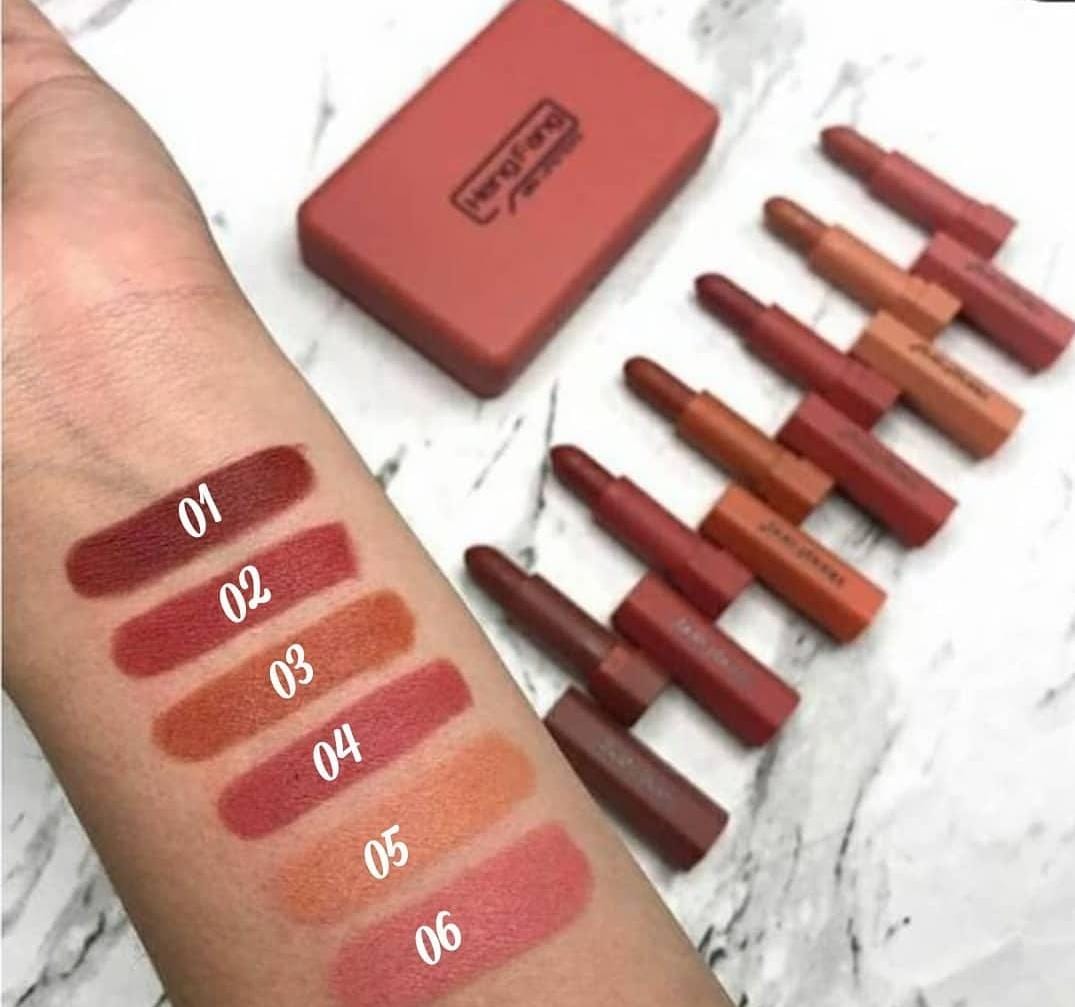 Heng Fang mini Matte lipsticks set of 6